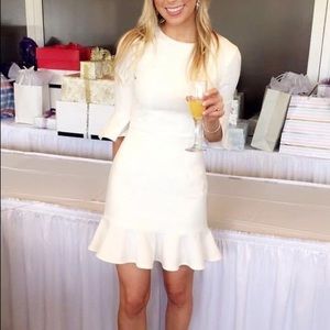 Chic Black Halo White Dress - Size 2